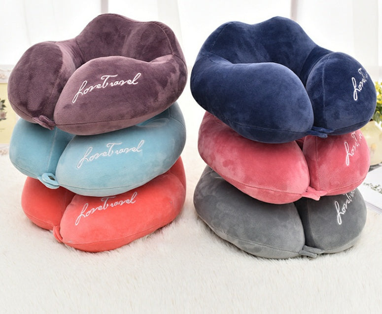 HKM-518611 U-Shaped Pillow for Office and Study, Soft Spandex with High-Quality PP Cotton, 30x31.5x12CM