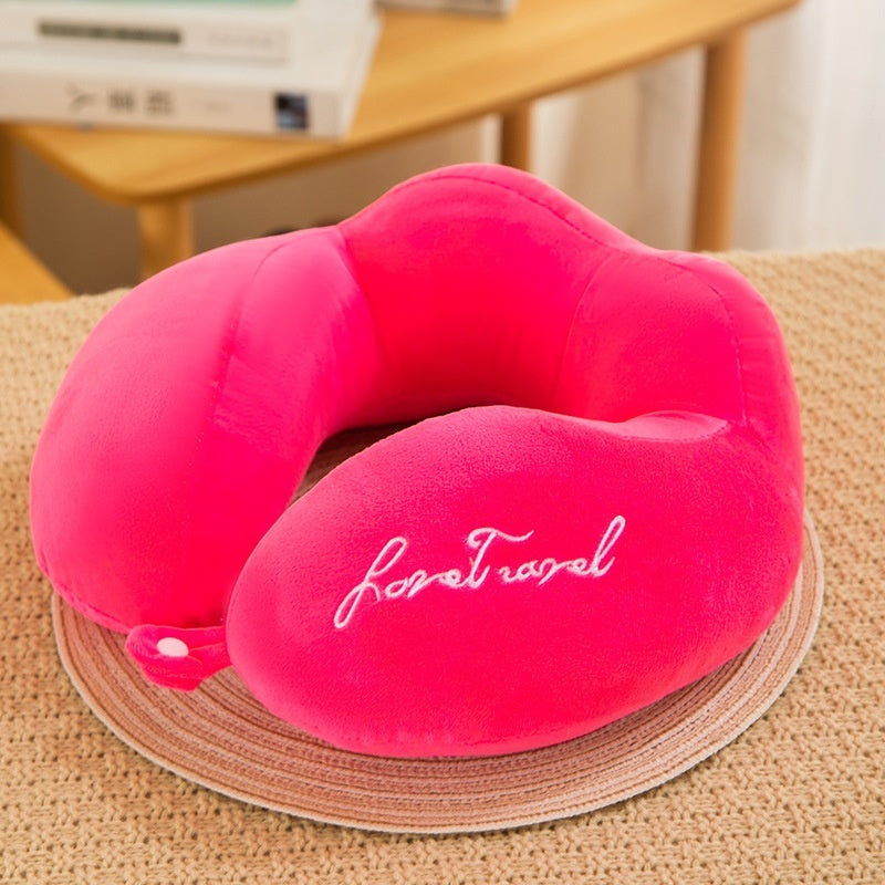 HKM-518611 U-Shaped Pillow for Office and Study, Soft Spandex with High-Quality PP Cotton, 30x31.5x12CM