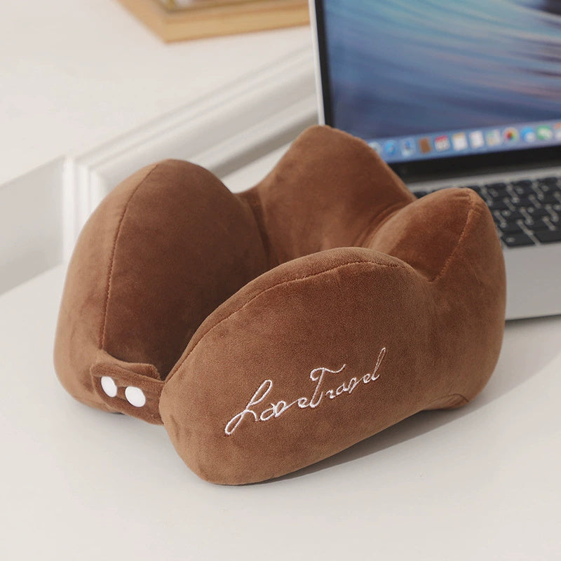 HKM-518611 U-Shaped Pillow for Office and Study, Soft Spandex with High-Quality PP Cotton, 30x31.5x12CM