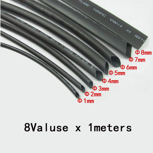 HKM-518675 Flame Retardant Waterproof Heat Shrink Tube Kit - 2:1 Polyoefin, 15KV Dielectric, Suitable for Cables & USB