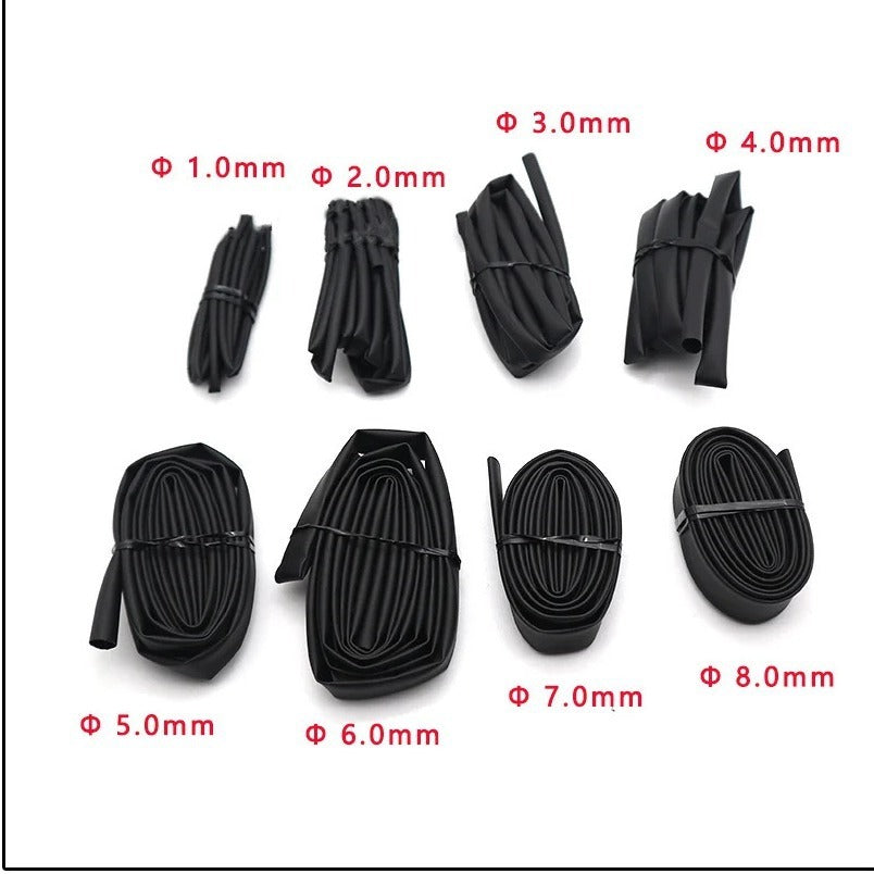 HKM-518675 Flame Retardant Waterproof Heat Shrink Tube Kit - 2:1 Polyoefin, 15KV Dielectric, Suitable for Cables & USB