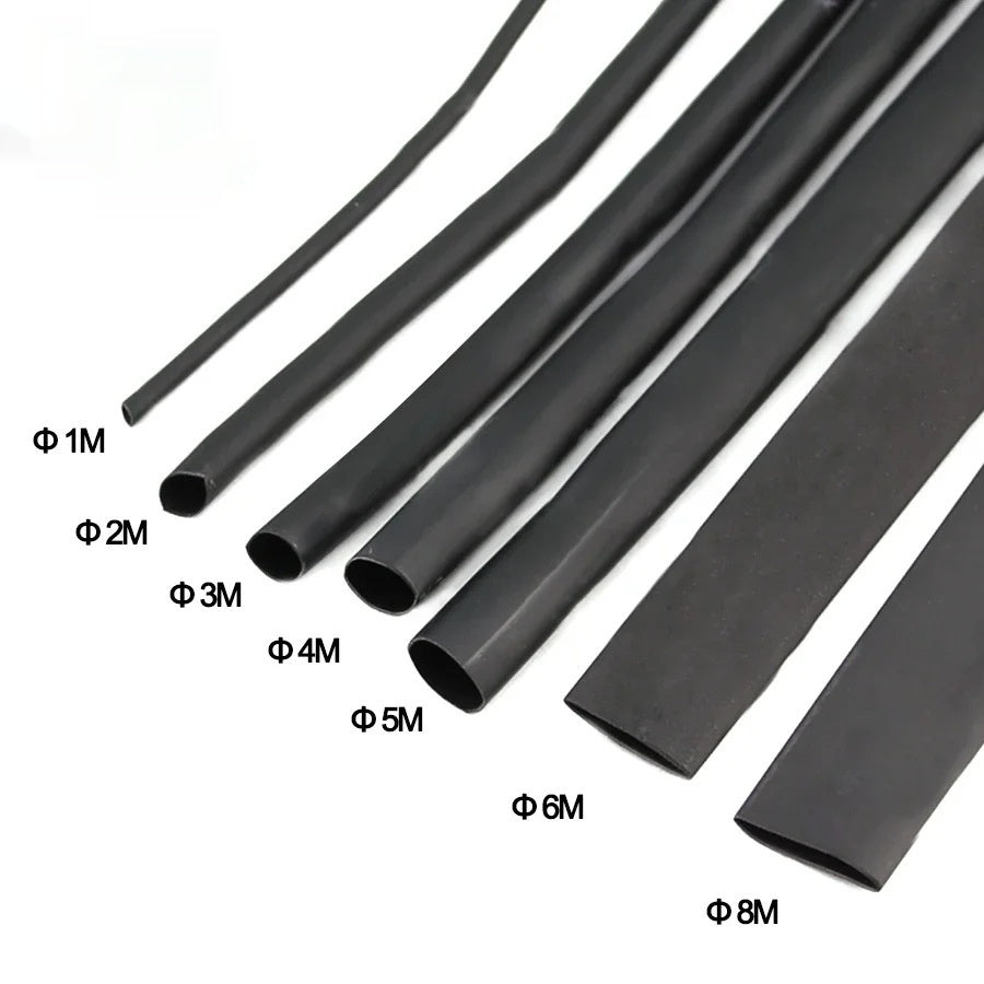 HKM-518675 Flame Retardant Waterproof Heat Shrink Tube Kit - 2:1 Polyoefin, 15KV Dielectric, Suitable for Cables & USB