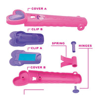 HKM-518739 18PCS Washable Pretend Play Makeup Set for Kids with Hair Dye and Beauty Accessories