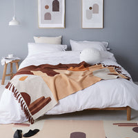 HKM-518803 Cotton Knit Towel Blanket - Perfect for Sofas, Beds, and Travel, Available in Multiple Sizes