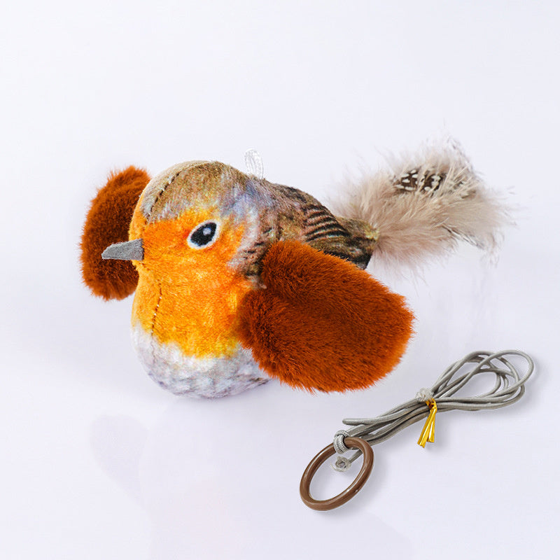 HKM-518931 Interactive Flapping Bird Cat Toy with Chirping Sound and Motion