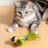 HKM-518931 Interactive Flapping Bird Cat Toy with Chirping Sound and Motion