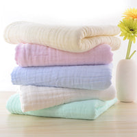 HKM-519059 Infant Cotton Quilt Blanket with Six-Layer Pleated Bubble Yarn, 110x110 cm