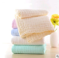 HKM-519059 Infant Cotton Quilt Blanket with Six-Layer Pleated Bubble Yarn, 110x110 cm