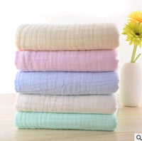 HKM-519059 Infant Cotton Quilt Blanket with Six-Layer Pleated Bubble Yarn, 110x110 cm