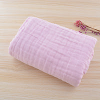 HKM-519059 Infant Cotton Quilt Blanket with Six-Layer Pleated Bubble Yarn, 110x110 cm