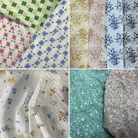 HKM-519315 Botanical Print Bubble Fabric for Children's Clothing, 100% Cotton, 128CM Wide