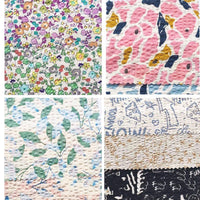 HKM-519315 Botanical Print Bubble Fabric for Children's Clothing, 100% Cotton, 128CM Wide