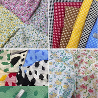 HKM-519315 Botanical Print Bubble Fabric for Children's Clothing, 100% Cotton, 128CM Wide