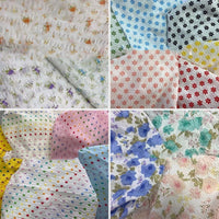 HKM-519315 Botanical Print Bubble Fabric for Children's Clothing, 100% Cotton, 128CM Wide