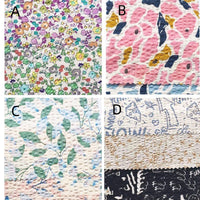 HKM-519315 Botanical Print Bubble Fabric for Children's Clothing, 100% Cotton, 128CM Wide
