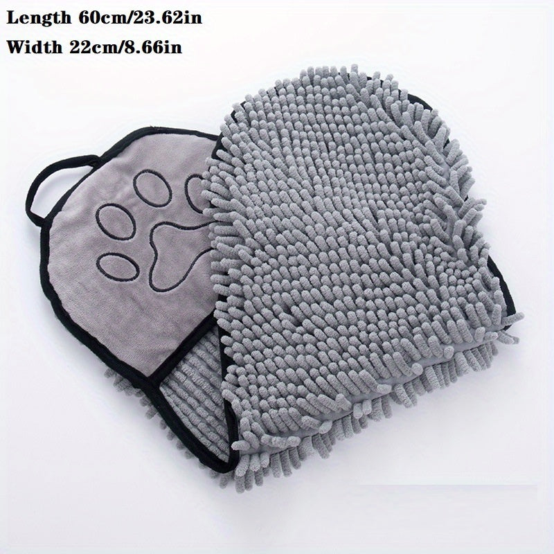 HKM-519315 Super Absorbent Microfiber Dog Towel with Hand Pockets for Quick Drying - Washable and Durable