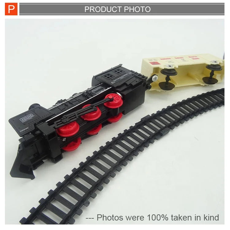 HKM-519443 Electric Railway Toy Train Set with Sound and Light for Kids Ages 2-13