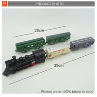 HKM-519443 Electric Railway Toy Train Set with Sound and Light for Kids Ages 2-13