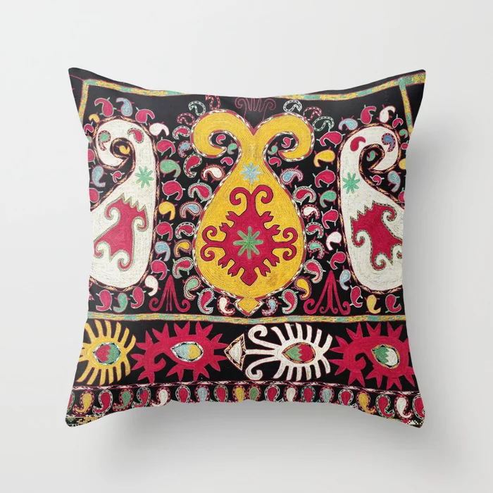 HKM-519443 Ethnic Minimalist Style 45x45cm Short Plush Sofa Cushion