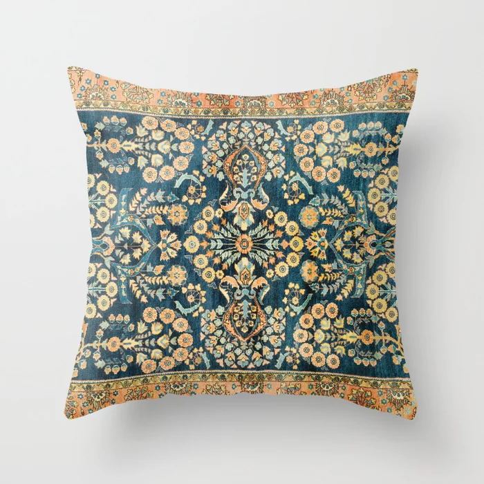 HKM-519443 Ethnic Minimalist Style 45x45cm Short Plush Sofa Cushion