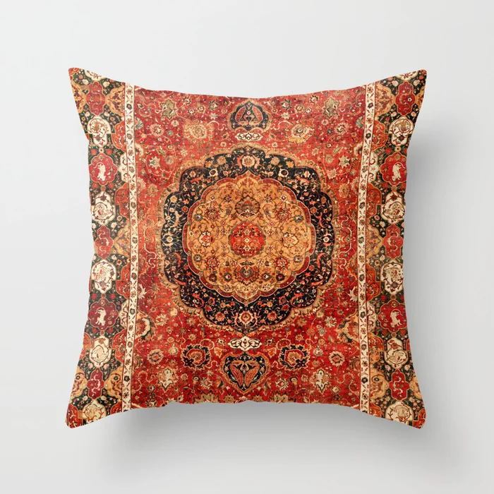 HKM-519443 Ethnic Minimalist Style 45x45cm Short Plush Sofa Cushion
