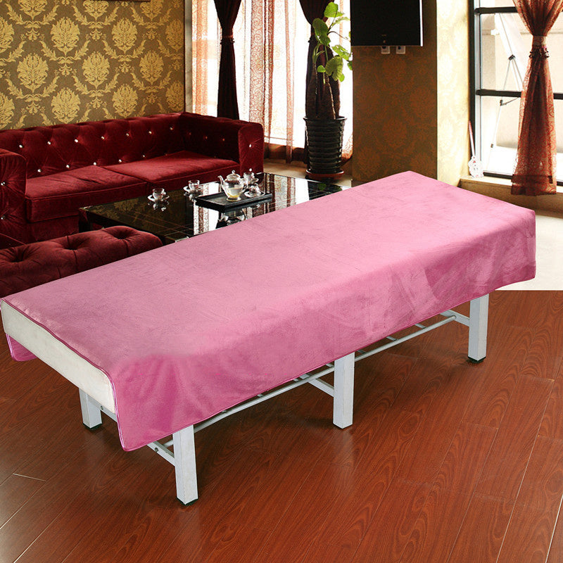 HKM-519443 Simple Style Beauty Salon Bedding Set in Soft Short Plush Fabric - Available in Various Colors