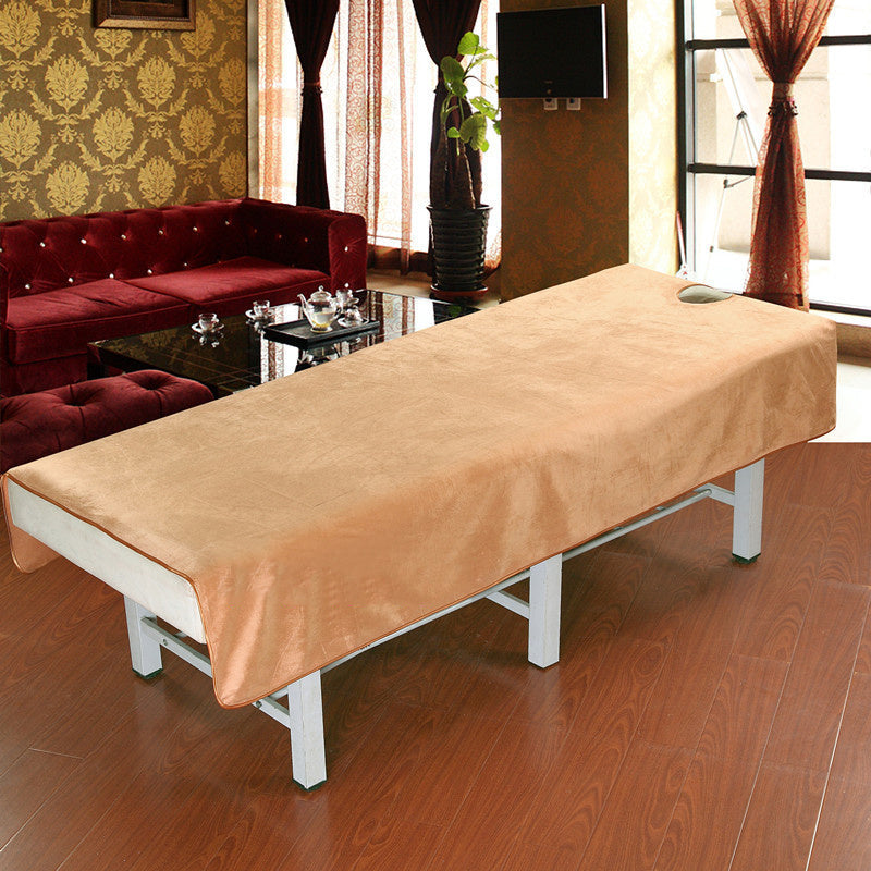 HKM-519443 Simple Style Beauty Salon Bedding Set in Soft Short Plush Fabric - Available in Various Colors