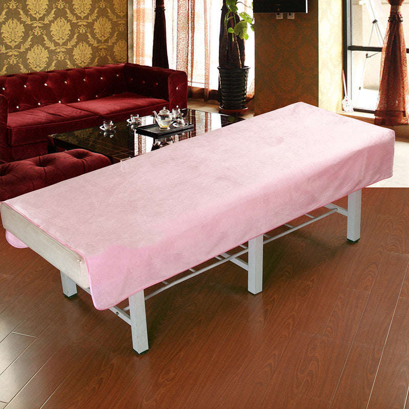 HKM-519443 Simple Style Beauty Salon Bedding Set in Soft Short Plush Fabric - Available in Various Colors