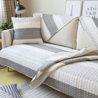 HKM-519635 Modern Minimalist Striped Print Pillowcase - Elegant Cotton Dust Cover for Home Decor
