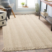 HKM-519699 Handmade Natural Wool Striped Carpet for Living Room and Bedroom, Available in Various Sizes and Shapes