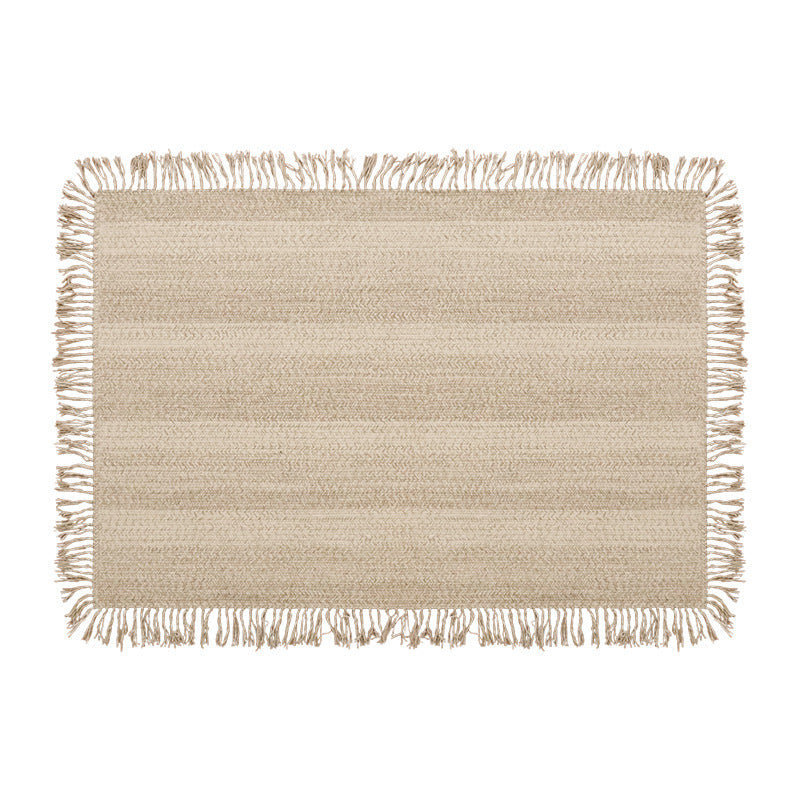 HKM-519699 Handmade Natural Wool Striped Carpet for Living Room and Bedroom, Available in Various Sizes and Shapes