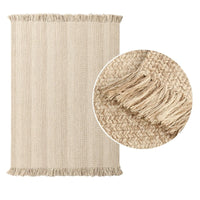 HKM-519699 Handmade Natural Wool Striped Carpet for Living Room and Bedroom, Available in Various Sizes and Shapes