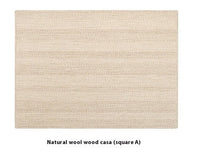 HKM-519699 Handmade Natural Wool Striped Carpet for Living Room and Bedroom, Available in Various Sizes and Shapes