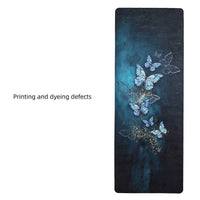 HKM-519763 Thickened Rubber Suede Yoga Mat - Non-Slip Surface, Multiple Color Options, 1.5mm/3.5mm Thickness