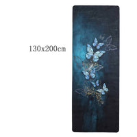HKM-519763 Thickened Rubber Suede Yoga Mat - Non-Slip Surface, Multiple Color Options, 1.5mm/3.5mm Thickness