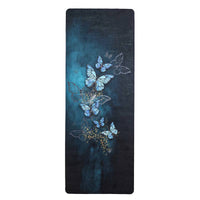 HKM-519763 Thickened Rubber Suede Yoga Mat - Non-Slip Surface, Multiple Color Options, 1.5mm/3.5mm Thickness