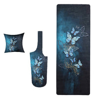 HKM-519763 Thickened Rubber Suede Yoga Mat - Non-Slip Surface, Multiple Color Options, 1.5mm/3.5mm Thickness
