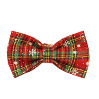 HKM-519827 Red Snowflake Christmas Pet Collar and Leash Set with Bowknot and Vest