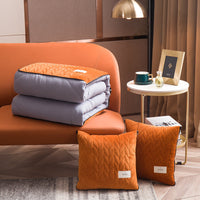 HKM-519955 Two-in-One Thick Plush Car Cushion and Air Conditioner Quilt – Available in Multiple Colors