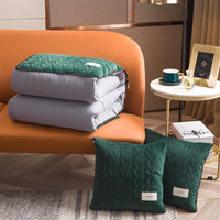 HKM-519955 Two-in-One Thick Plush Car Cushion and Air Conditioner Quilt – Available in Multiple Colors