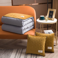 HKM-519955 Two-in-One Thick Plush Car Cushion and Air Conditioner Quilt – Available in Multiple Colors