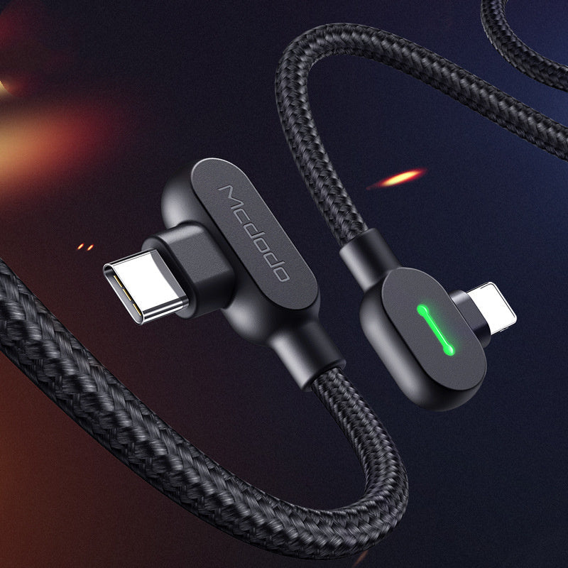 HKM-520019 Fast Charging Type-C to Lightning Mobile Game Charging Cable for iPhone 8, X, XR - 1.2M & 1.8M Options