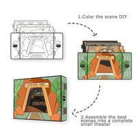 HKM-520211 3D Educational Theatre Puzzle for Kids - Graffiti Style DIY Toy for Ages 2-4