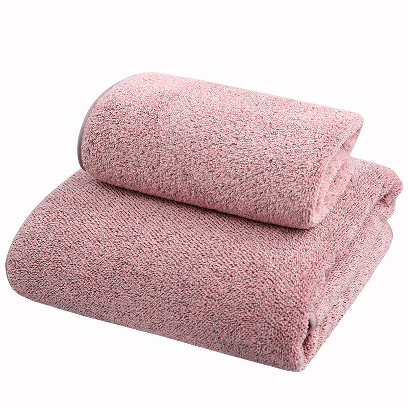 HKM-520211 Bamboo Charcoal Solid Color Bath Towels for Adults - Available in Purple, Light Gray, Dark Khaki, Beige, and Wine Red