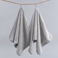 HKM-520211 Bamboo Charcoal Solid Color Bath Towels for Adults - Available in Purple, Light Gray, Dark Khaki, Beige, and Wine Red