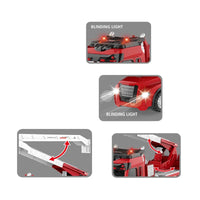 HKM-520275 Remote Control Fire Truck Toy with Music and Light for Kids Ages 2 to 7