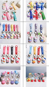 HKM-520467 3D Cartoon Anime Pokemon PVC Keychain Pendant with Silicone Material