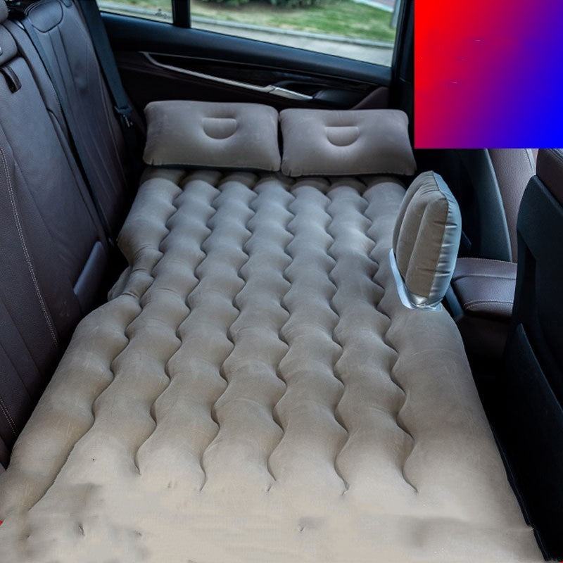 HKM-520467 Car Sleep Mattress with Headrest and Storage Solutions in Flocking Cloth