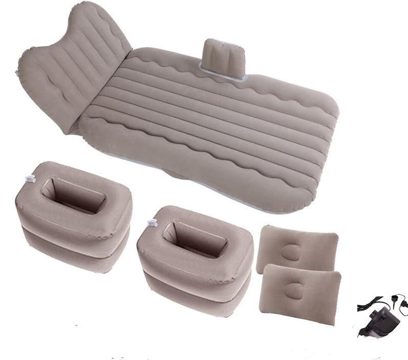 HKM-520467 Car Sleep Mattress with Headrest and Storage Solutions in Flocking Cloth