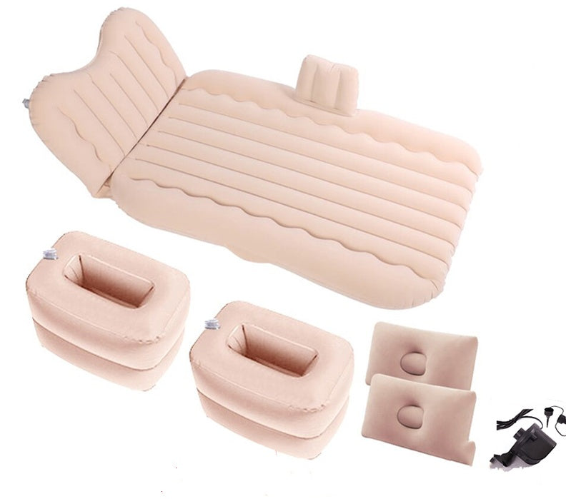 HKM-520467 Car Sleep Mattress with Headrest and Storage Solutions in Flocking Cloth